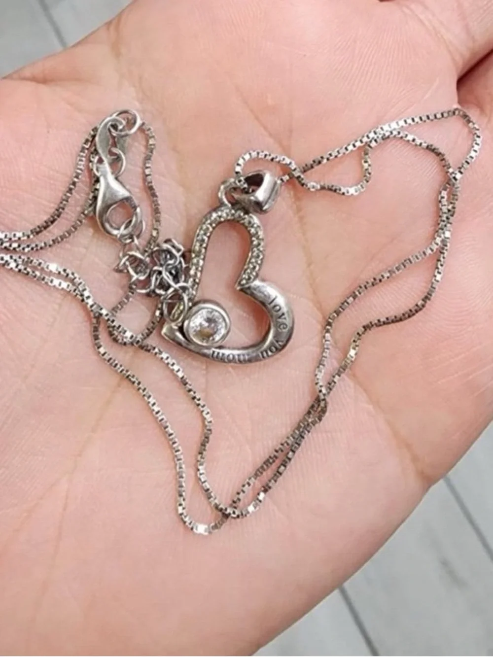 sterling 925 silver necklace .